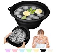 Musiwanna Silicone Ice Face Bowl, Face Bowl for Ice, Foldable Ice Bath Facebowl with Built-In Icetray, Collapsible Quick Cooling Facial Washing Basin for Soothe Skin, Wash Basin for Home Use or Travel