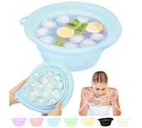 Musiwanna Silicone Ice Face Bowl, Face Bowl for Ice, Foldable Ice Bath Facebowl with Built-In Icetray, Collapsible Quick Cooling Facial Washing Basin for Soothe Skin, Wash Basin for Home Use or Travel
