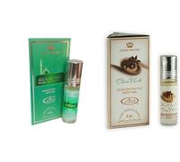 Musk Al Madinah & Choco Musk Concentrated Perfume Oil Roll-On - Long Lasting Attar for Men & Women - Alcohol Free - 6ml Each (Pack of 2)