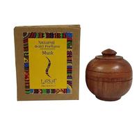 Musk Natural Solid Perfume Beeswax Long Lasting Body Fragrance Balm Solid State Eau De Perfum in Wooden Jar 6 gm