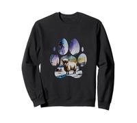 Musk Ox Winter Paw Print Art Sweatshirt