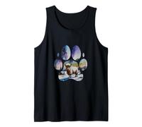 Musk Ox Winter Paw Print Art Tank Top