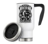 Musketeer Man One for All Born to Fight Vacuum Insulated Thermal Travel Coffee Mug 480ml White