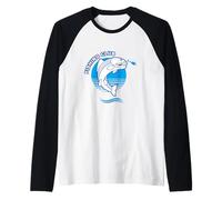 Musky Fishing Fisherman Raglan Baseball Tee