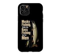 Musky Fishing Vs Bass Size Comparison Gift For Men Case for iPhone 11 Pro