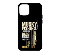 Musky Fishing Vs Bass Size Comparison Gift For Men Case for iPhone 12/12 Pro