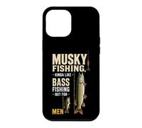 Musky Fishing Vs Bass Size Comparison Gift For Men Case for iPhone 12 Pro Max
