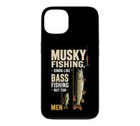 Musky Fishing Vs Bass Size Comparison Gift For Men Case for iPhone 13