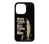 Musky Fishing Vs Bass Size Comparison Gift For Men Case for iPhone 13 Pro
