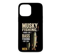 Musky Fishing Vs Bass Size Comparison Gift For Men Case for iPhone 13 Pro Max
