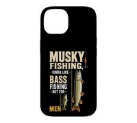 Musky Fishing Vs Bass Size Comparison Gift For Men Case for iPhone 14