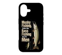 Musky Fishing Vs Bass Size Comparison Gift For Men Case for iPhone 17
