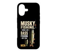 Musky Fishing Vs Bass Size Comparison Gift For Men Case for iPhone 17