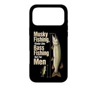 Musky Fishing Vs Bass Size Comparison Gift For Men Case for iPhone 17 Pro Max