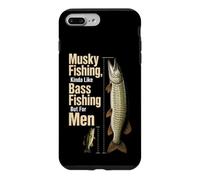 Musky Fishing Vs Bass Size Comparison Gift For Men Case for iPhone 7 Plus/8 Plus