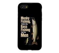 Musky Fishing Vs Bass Size Comparison Gift For Men Case for iPhone SE (2020) / 7/8