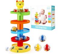 Muslecid Ball Drop, 5 Layers Ball - Ramp Balls Drop Toy Colorful Rolling Tower Funny Swirling Children Puzzle Game Baby Educational Toys for 1 2 Year Old Boy Girl Toddlers (120-3)