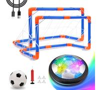 Muslecid Hover Football Set for Kids, 2 In 1Rechargeable Hover Soccer Ball, Air Floating Hover Kickerball with Light and Foam Bumper, Perfect Time Killer Football Gift for Boys 3 4 5 6+ Year Old Kids
