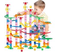 Muslecid Marble Run,133PCS Marble Runs Track Creative Construction Building Game Toy for Kids with 30 Colorful Marbles, Educational STEM Marble Runs Gift for 3 4 5 6-8-12 Year Olds Boys Girls