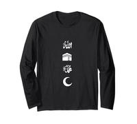 Muslim Allah & Prophet Mohammed Name Kaaba Crescent Islam Long Sleeve T-Shirt