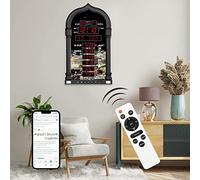 Muslim Azan Alarm Wall Clock with Remote Control, Digital Backlight LCD, Automatic for Islamic Prayer