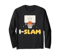 Muslim Basketball Kids I-Slam Pun Proud Islam Hoop Dunk Long Sleeve T-Shirt