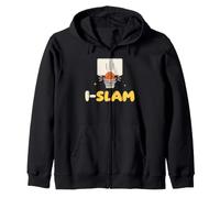 Muslim Basketball Kids I-Slam Pun Proud Islam Hoop Dunk Zip Hoodie