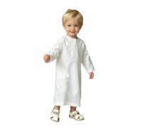 Muslim Boys Jubba Arabian Prince Costume Robe Maxi Gown | Cotton Blend,Durable Easy-care Clothes,Elegance Formal Gown,Eid Outfit,Long Sleeve Kaftan Robe,Crew Neck Dishdasha
