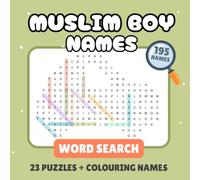 Muslim Boys Names - Word Search: Fun Puzzles with Coloring Pages - Word Search for Kids Ages 9 to 12 - Islamic Names for Muslim Babies