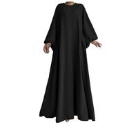 Muslim dresses for women minimalist long robe casual lightweight breathable daily modest flowy maxi dubai cultural ceremonial chiffon abaya breathable attire dresses
