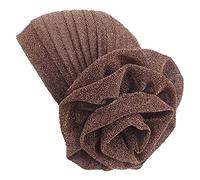 Muslim Elastic Band for Women, Ethnic Hijab, Solid Colour, Adjustable, Small Cap, Tube Cap, Wrapped Turban Cap, Lace Up Headband Softshell (Khaki, S)
