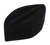 Muslim Hat Male Black Gold Velvet Prayer Cap with Cardboard Support, Islamic Worship Kufi Hat for Men, Soft Foldable Southeast Asian Songkok Style Skull Cap (Size 59cm / 23.2in)