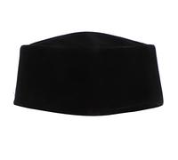 Muslim Hat Soft and Comfortable, Easy to Fold, No Deformation, Male Black Southeast Asian Malay Islamic Worship Soft Gold Velvet + Cardboard Fixed 59cm, for Worship