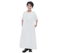 Muslim Islamic Robe For Kids Boys - Men'S Kaftan - Muslim Robe Thobe (White 4-5 Years)