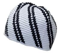 Muslim Prayer Beanie Cap Amn-271A Islam Kufi Hat Prayer Knit Crochet Taqiyah Takke Skull Topi Ramadan Gift, White/Bk, One size