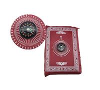 Muslim Prayer Carpet,Muslim Travel Prayer Mat, Muslim Prayer Carpet with Compass Pocket Sized Carry Bag and Attached Compass Prayer Rug Portable Oxford fabric Waterproof Easy Praying Mat 100*60cm