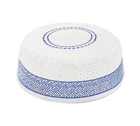 Muslim Prayer Hat for Men Multi Breathable Holes Embroidered Muslim Islamic Hat Eid Gift Mens Ramadan Worship Cap Beanies Arabia Indian Pakistani Hat Turkish Skull Cap Round Flat Top Men's Headwear