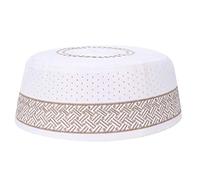 Muslim Prayer Hat, Polyester Mixed Cotton Cloth Islam Praying Beanie Men's Muslim Prayer Hat Islam Ramadan Eid Gift(Coffee 57cm)