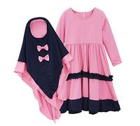 Muslim Toddler Clothing Baby Girl Ramadan Dress Robe Abaya Dubai Kid Traditional Girls Outfits&Set 3 Year Old Girl Gifts (Pink, 3-4 Years)