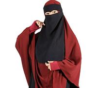Muslim Veil for Women Solid Color Prayer Veil Islamic Face Veil Chiffon Hijab Head Scarf for Islamic Muslim Women