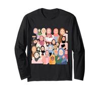 Muslim Women Girl Islam Mosque Hijab Allah God Faith Diverse Long Sleeve T-Shirt