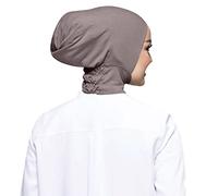 Muslim Women Hijab Undercap Hijab Underscarf Hijab Cap for Women Elastic Muslim Stretchy Turban Full Cover Shawl Cap Full Neck Coverage-CLEARANCE Dark Gray
