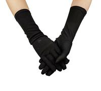 Muslims Arab Black Gloves For Women Sunproof Arm Covers Embroidery Long Arm Sleeves Full Finger Arabian Hijab Hand Gloves Fashion