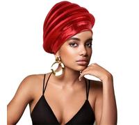 Muslims Headscarf Hat Breathable Head Wrap Elegant Daily Wear Solid for Muslims Women and Men Mosque Wear Red