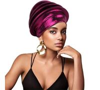Muslims Headscarf Hat Breathable Head Wrap Elegant Daily Wear Solid for Muslims Women and Men Mosque Wear Rose Red