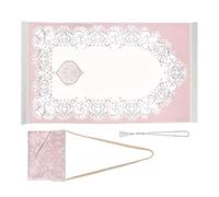 Muslims Prayer Rug Set with Pray Beads and Bag Elegant Ramadans Prayer Mat with Islamics Prints Holiday Parties Gift Hiking Sitting Pad