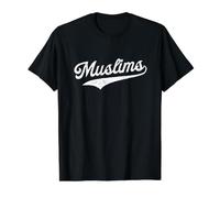 Muslims - Retro Collegiate Nostalgic Sports University Style Value Graphic T-Shirt, Men, Black, L