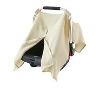 Muslin Baby Car Seat Protector, Lightweight Toddler Canopy, Soft, Breathable Stroller Sleeves, Plain for Boys and Girls, Newborn, Car Seat Protector