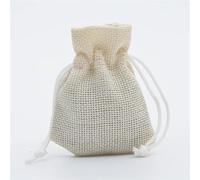 Muslin Bags 5pcs Multisize Jute Burlap Linen Drawstring Bag Christmas Halloween Gift Bags Wedding Birthday Party Candy Chocolate Packing Bag(Beige white,20X30CM_LINEN BAG)