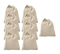 Muslin Cloth Bags with Drawstrings - Reusable Bulk Food Storage - Cloth Bags - Fruit Vegetable Storage Bag (Small) 10cm x 15cm) 9-Pack